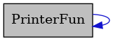 digraph {
    graph [bgcolor="#00000000"]
    node [shape=rectangle style=filled fillcolor="#FFFFFF" font=Helvetica padding=2]
    edge [color="#1414CE"]
    "1" [label="PrinterFun" tooltip="PrinterFun" fillcolor="#BFBFBF"]
    "1" -> "1" [dir=forward tooltip="usage"]
}